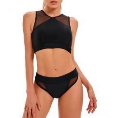35 Sets Wholesale Sexy Sports Two Piece Womens Mesh Hollowed Out Tankini