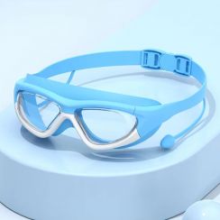 12 Prs Large Frame One Piece Earplugs Anti Fog Waterproof Swimming Goggles