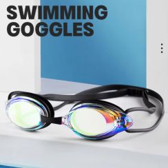 40 Prs Wholesale Racing Competition High Quality Sports Swim Goggles with Rainbow Coating Lens