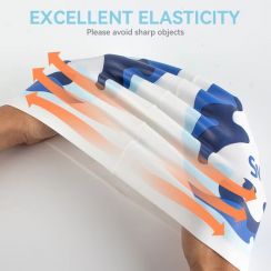 10 Pcs Environmental Silicone Color Fading Resistant Swimming Caps For Women