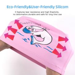 15 Pcs Skin Friendly Printed Dolphin Pattern Swimming Cap