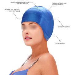 15 Pcs Waterproof Silicone Leak Proof Ear Protection Swimming Cap